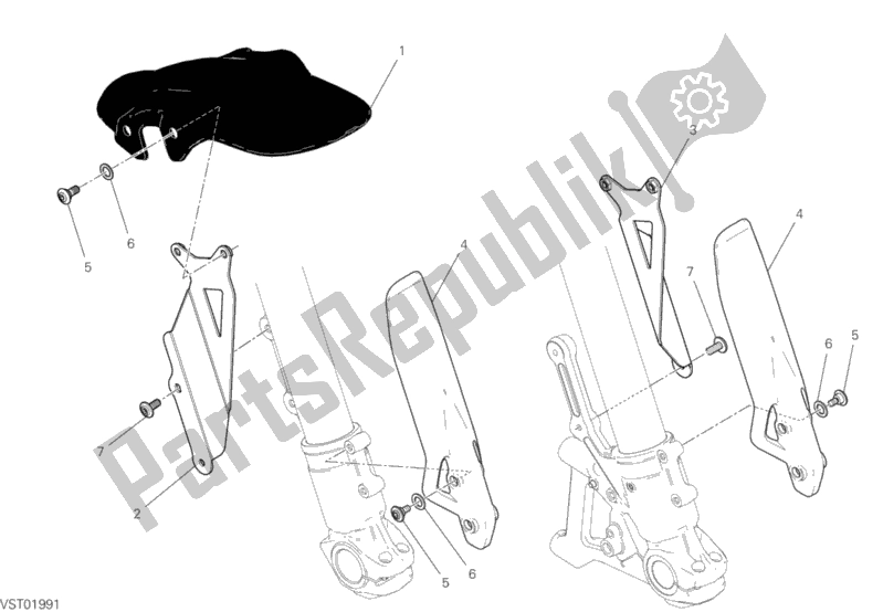 Tutte le parti per il Parafango Anteriore del Ducati Scrambler Full Throttle 803 2020